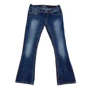 Rock and Roll Cowgirl Rival Low Rise Bootcut‎ Jeans Blue 29x30 Slim Medium Wash